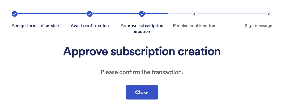 Chainlink Functions approve subscriptions creation