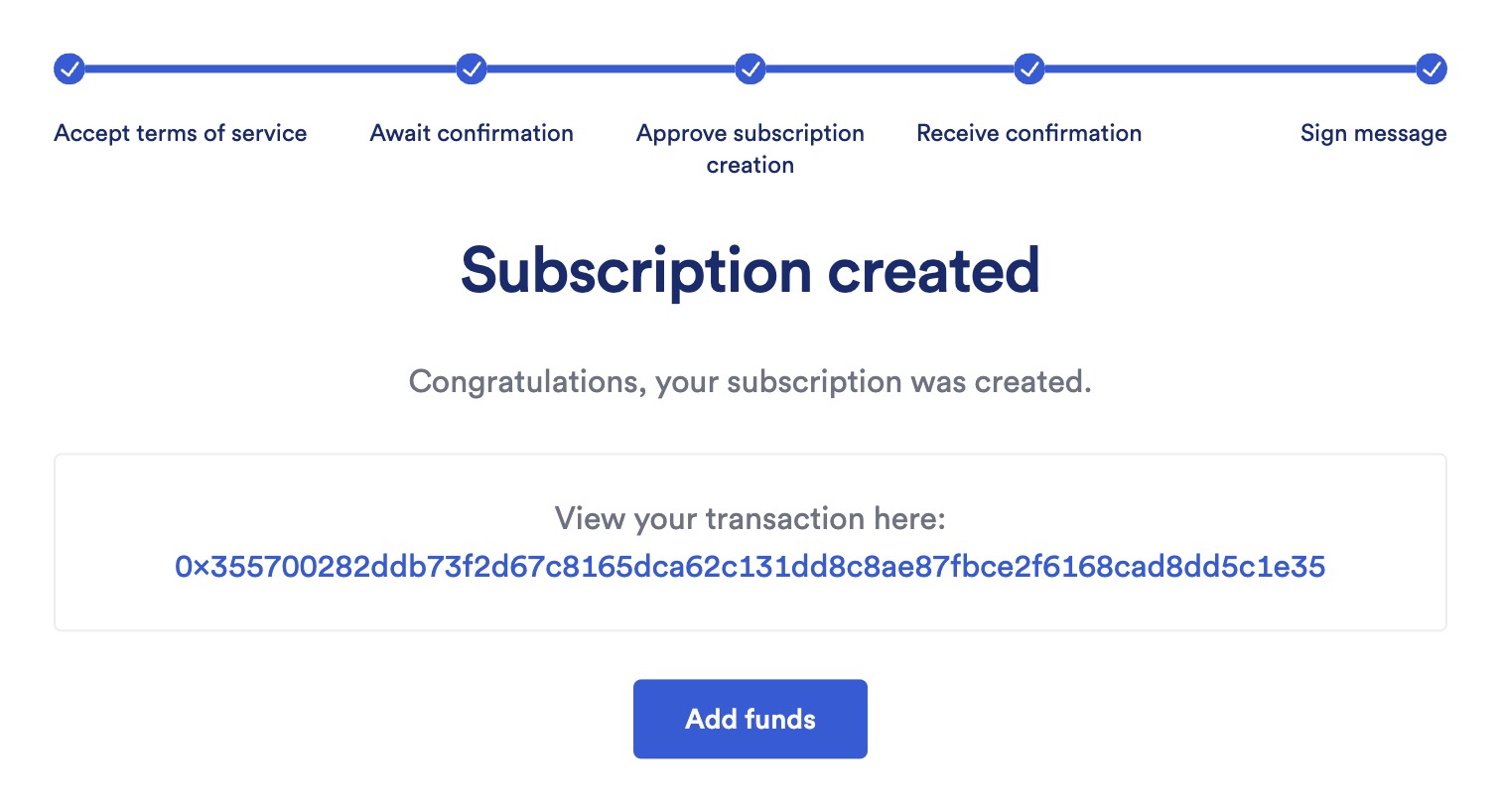 Chainlink Functions subscription created