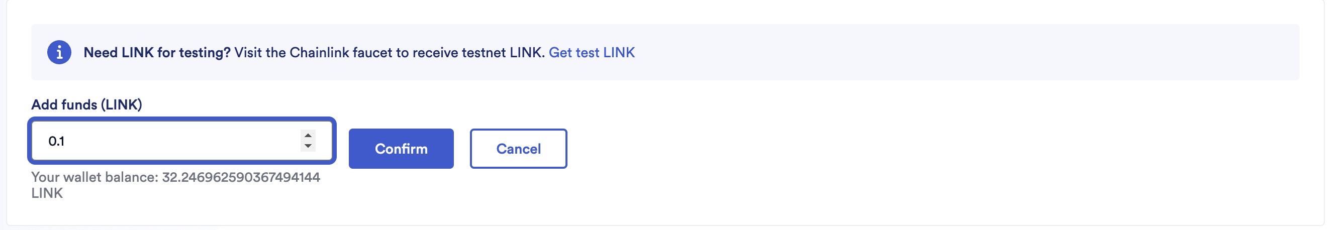 Chainlink Functions add fund to your subscription