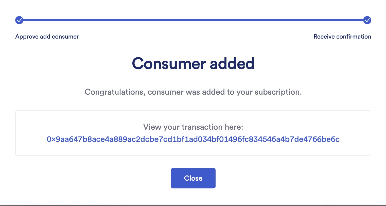 Chainlink Functions consumer added