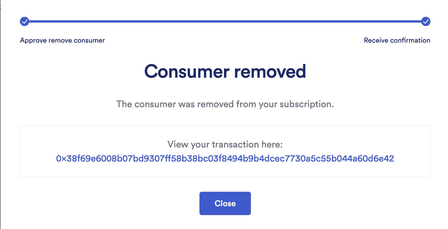 Chainlink Functions consumer removed