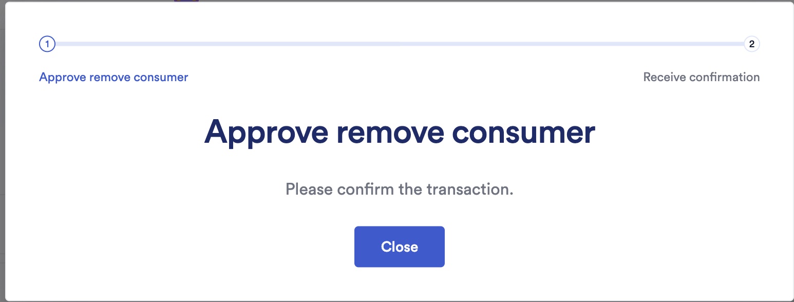 Chainlink Functions confirm the removal of the consumer