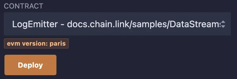 Chainlink Data Streams Deploy Emitter Contract